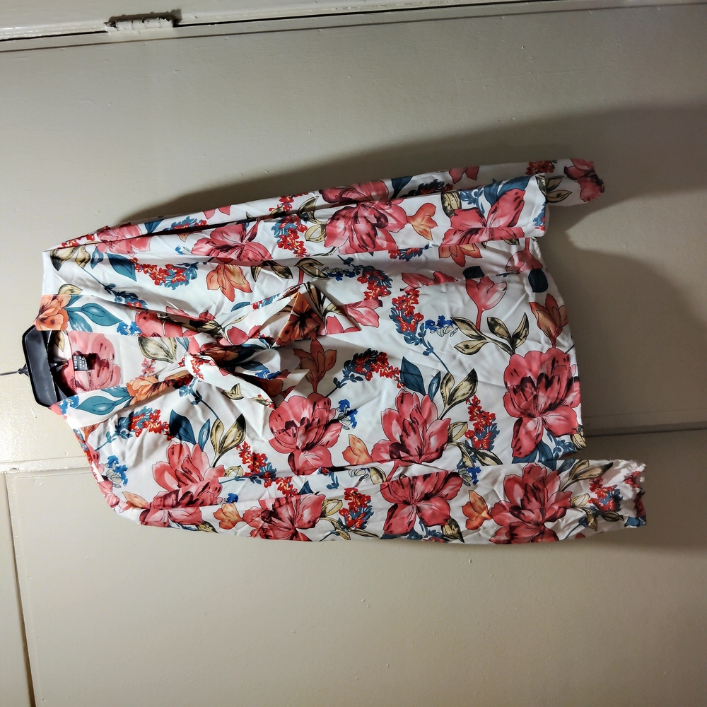 SHEIN Pink and Blue Floral Top